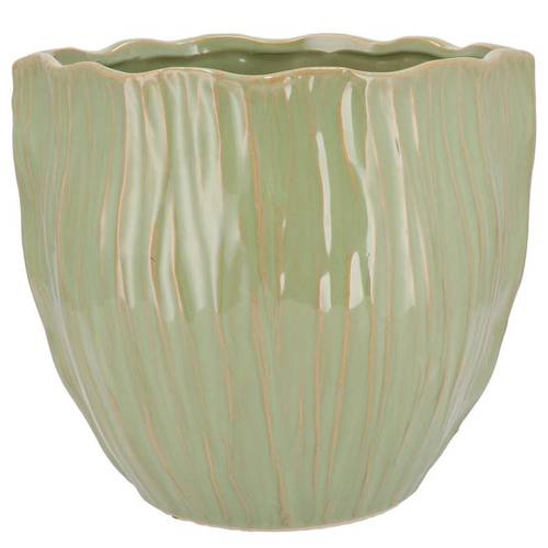Keramik Übertopf Lima Rund grün 29x29x25cm