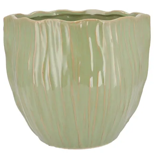 Keramik Übertopf Lima Rund grün 29x29x25cm