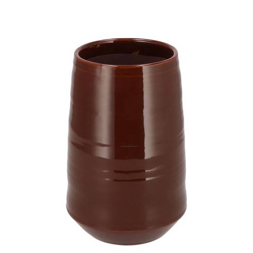 Keramik Vase Micco Dark braun 13x13x20cm