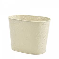 Zink Übertopf Lynn creme 20x14x15cm