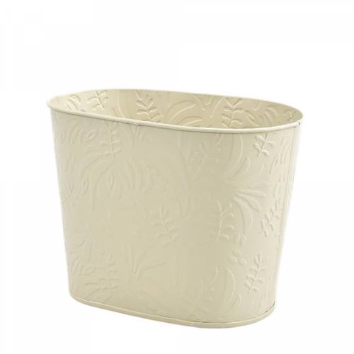 Zink Übertopf Lynn creme 20x14x15cm