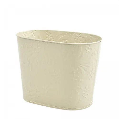 Zink Übertopf Lynn creme 20x14x15cm