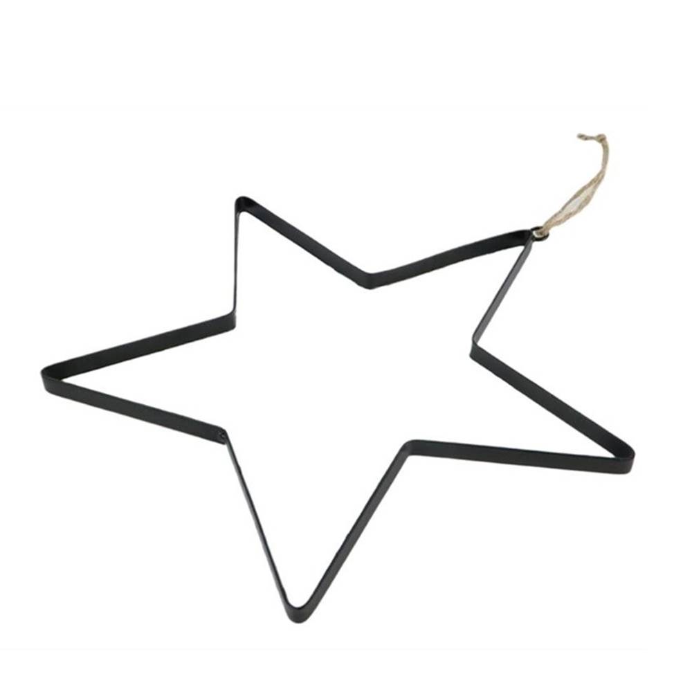 Eisenhänger Stern schwarz 30cm 