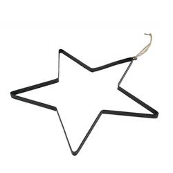 Eisenhänger Stern schwarz 30cm 