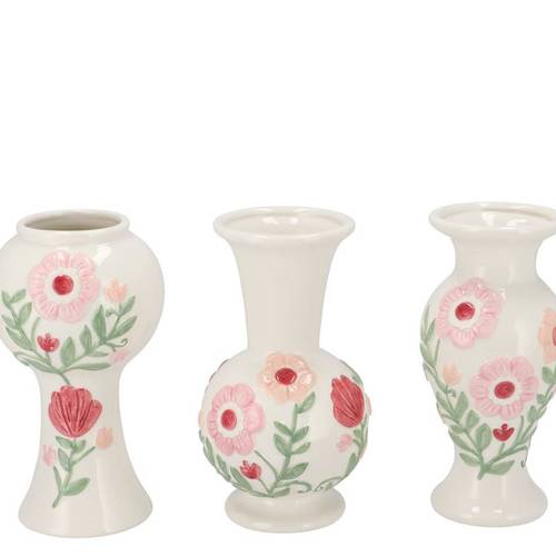 Keramik Vase Linde mix 09x09x17cm