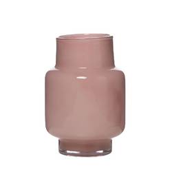Glas Vase Pien rosa D17cm H25cm
