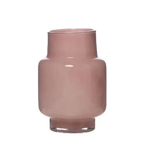 Glas Vase Pien rosa D17cm H25cm