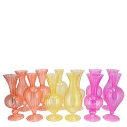 Glas Vase Sunny Dutch mix orange 08x08x16cm