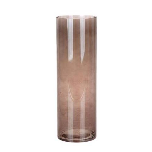 Glas Zylindre taupe D10cm H30cm