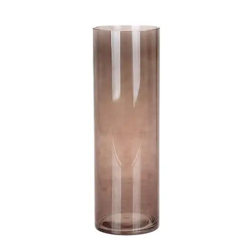 Glas Zylindre taupe D10cm H30cm