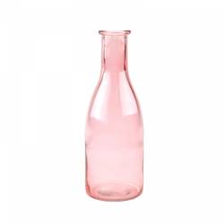 Glas Flasche Moroni rosa D06.5cm H18cm