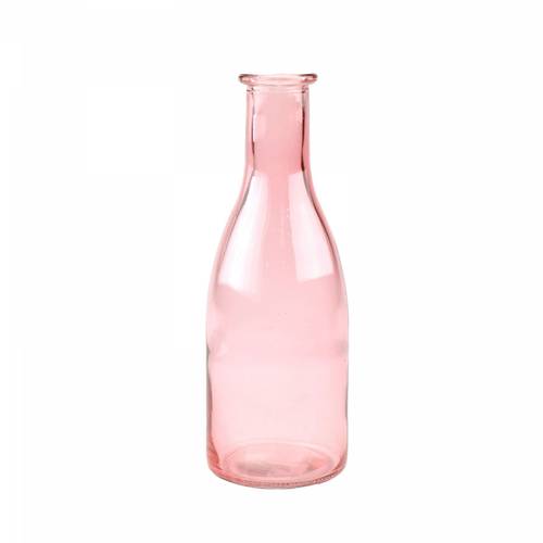 Glas Flasche Moroni rosa D06.5cm H18cm