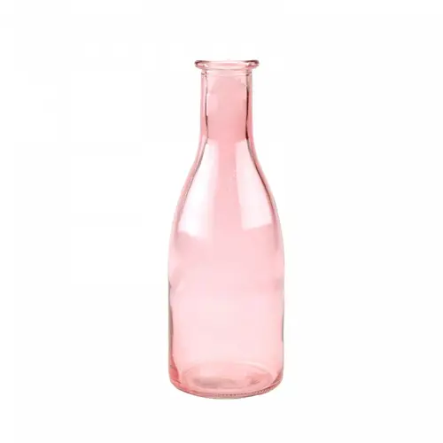 Glas Flasche Moroni rosa D06.5cm H18cm