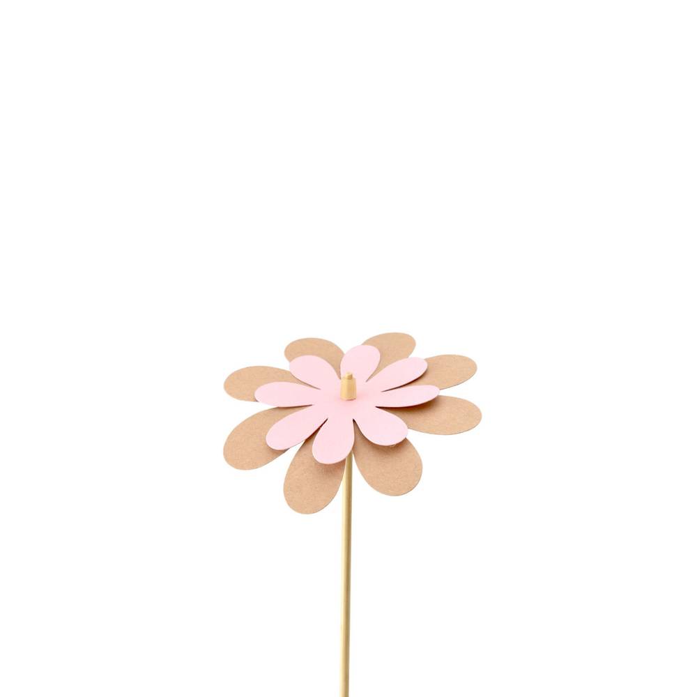 Blume Kraft auf Stab rosa L50cm D08cm