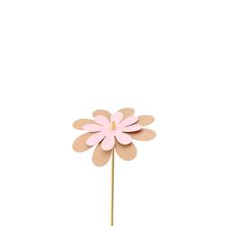 Blume Kraft auf Stab rosa L50cm D08cm