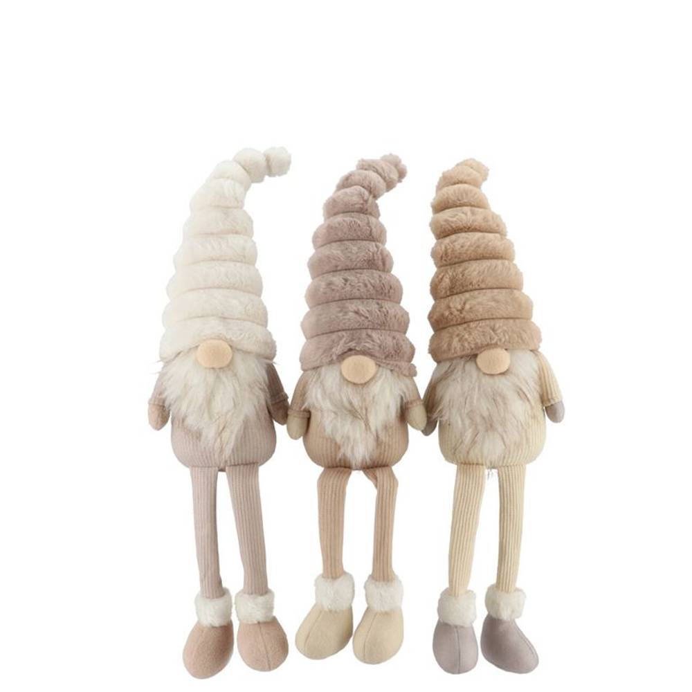 Gnome Cozy mix Teddy creme 10x07x30cm