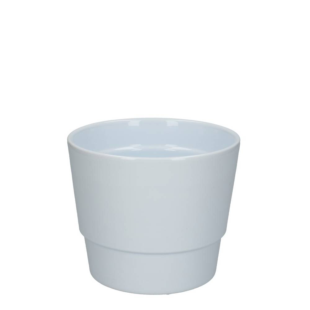 Keramik Übertopf Basic weiss D14cm H12cm