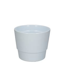 Keramik Übertopf Basic weiss D14cm H12cm