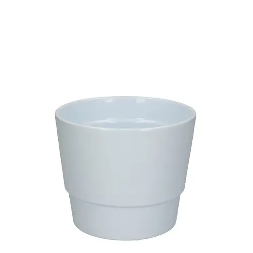 Keramik Übertopf Basic weiss D14cm H12cm