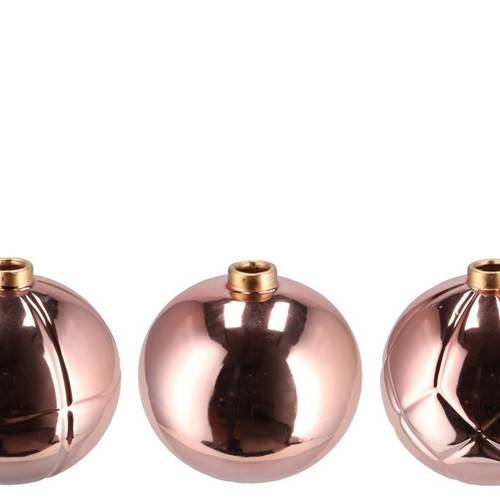 Weihnachtskugel Vase altrosa mix 15x15x14cm