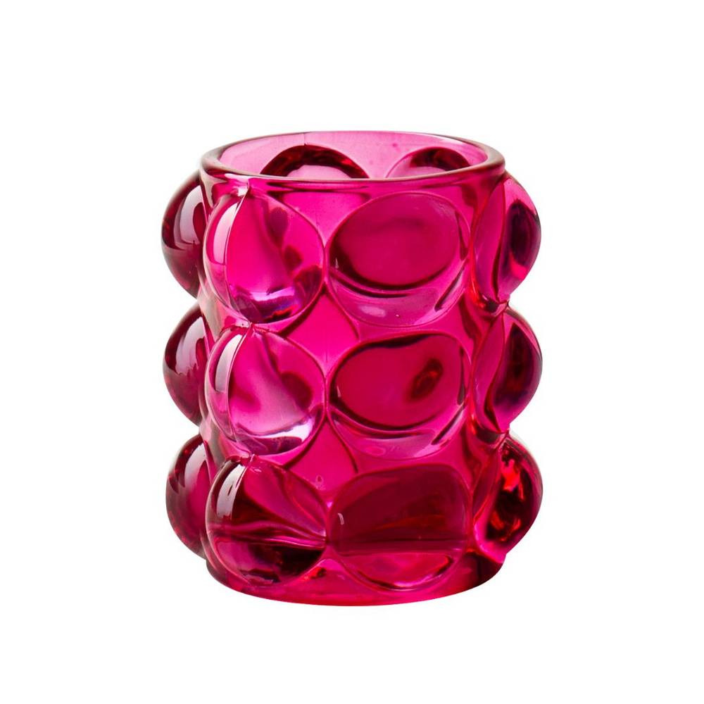 Glas Teelicht Torre rosa D08.5cm H09.5cm  