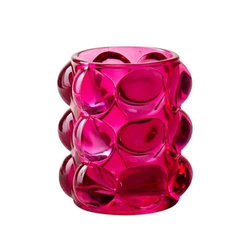 Glas Teelicht Torre rosa D08.5cm H09.5cm  