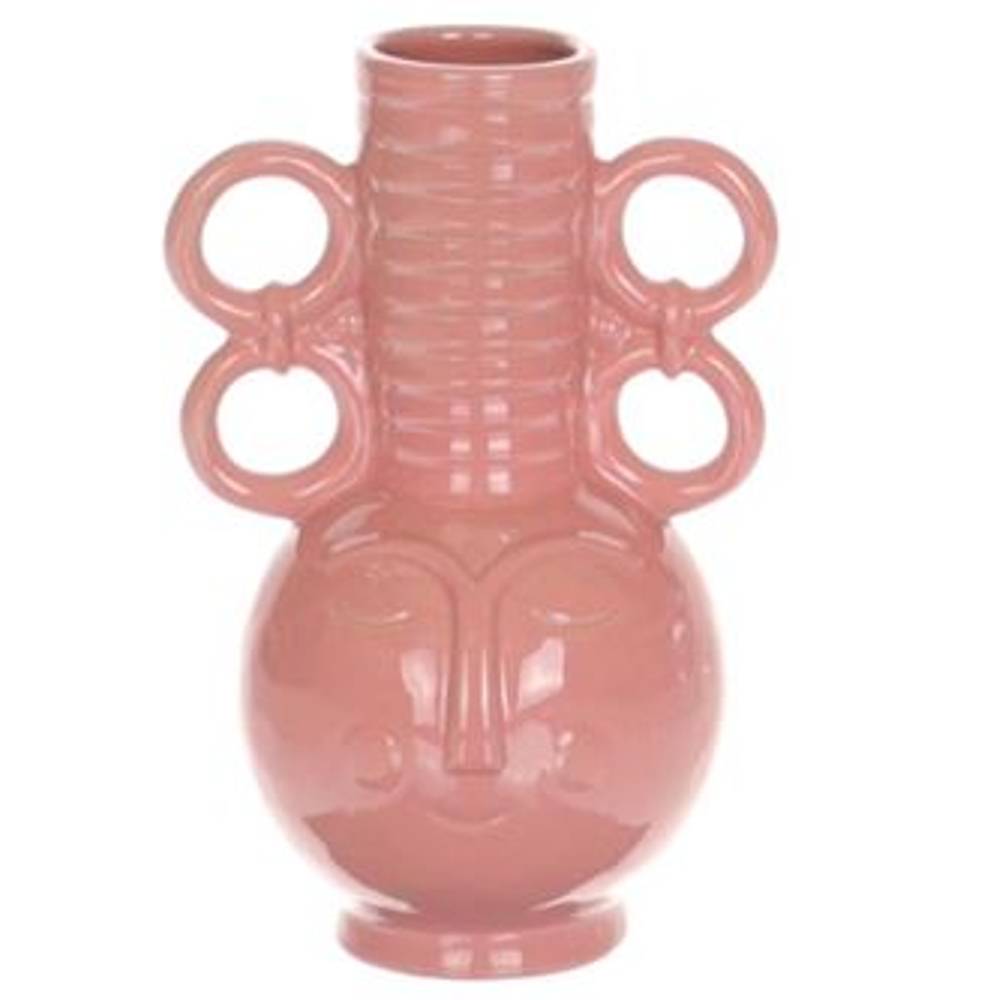 Keramik Vase Chimu rosa D16cm H25cm