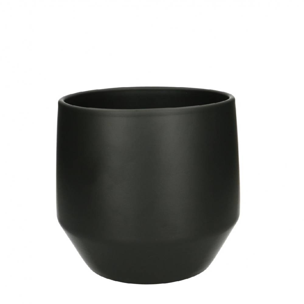 Keramik Übertopf Charly schwarz D15cm H16cm 