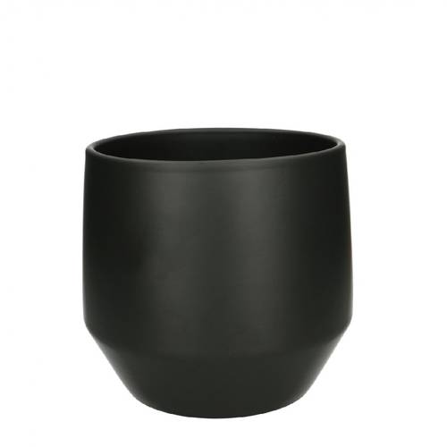 Keramik Übertopf Charly schwarz D15cm H16cm 