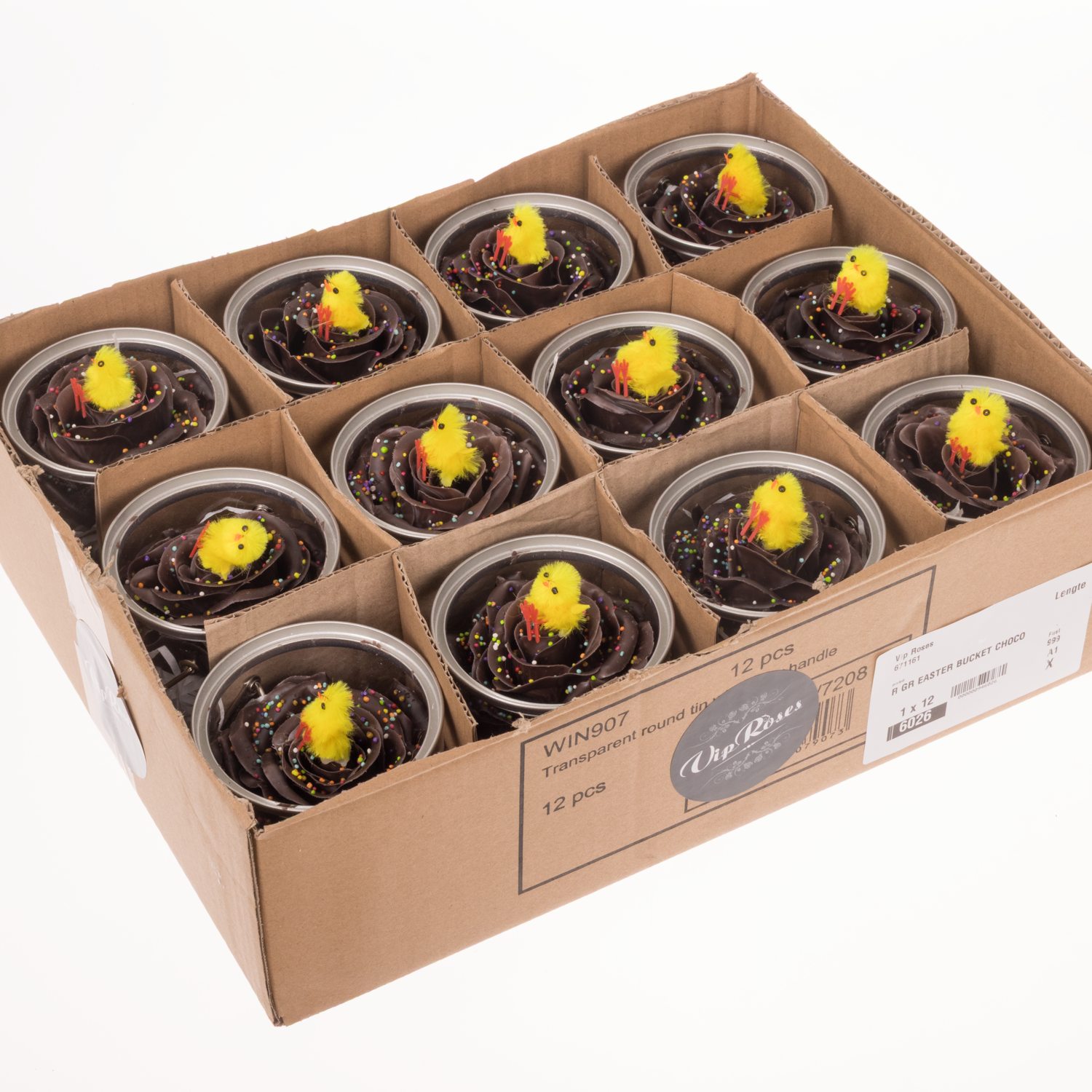 Rose wachs braun Choco Ostern Bucket duftend