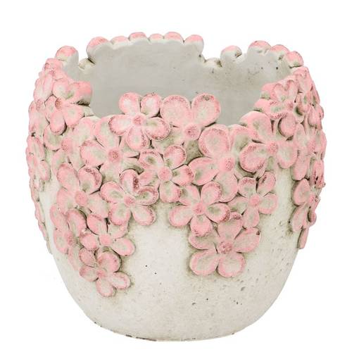Beton Übertopf Dante Bloom rosa 20x20x17cm