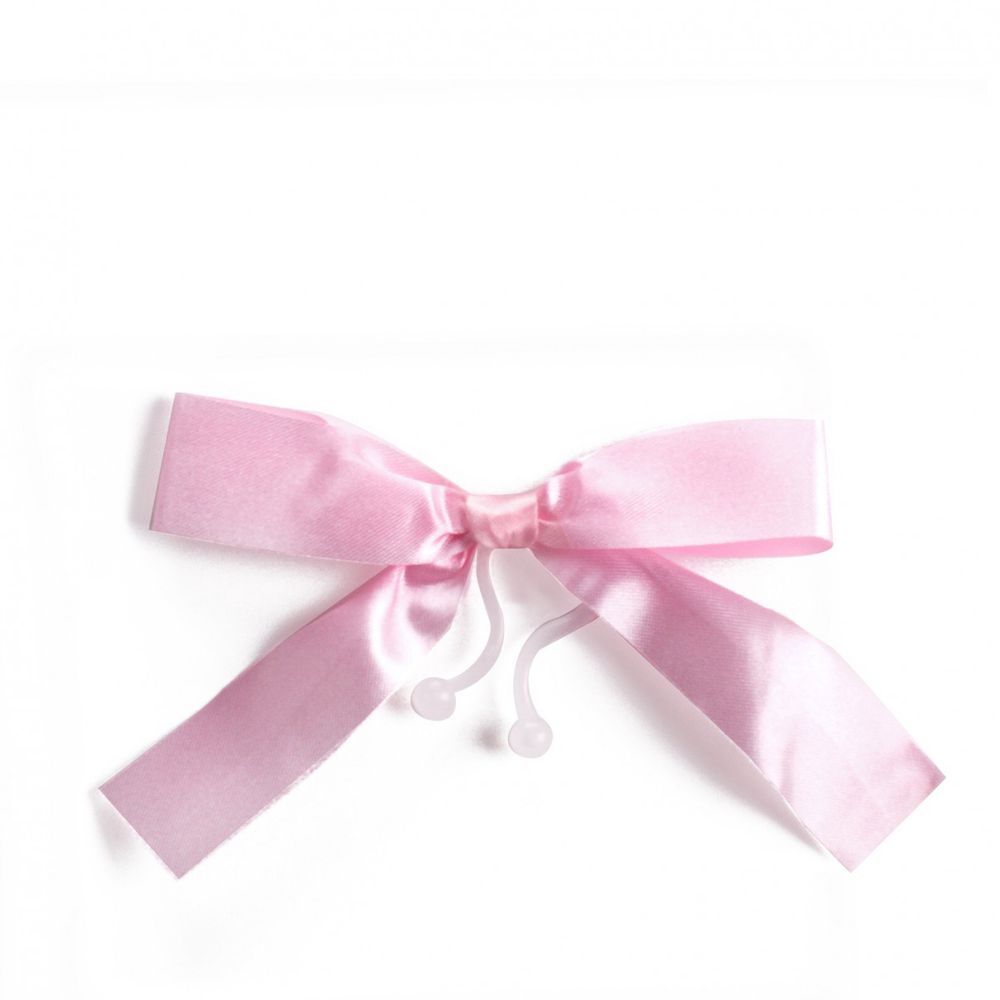 Schleife auf Clip rosa 10cm