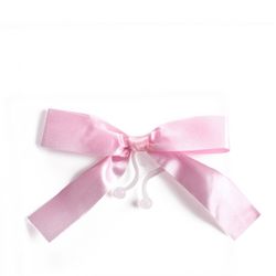 Schleife auf Clip rosa 10cm