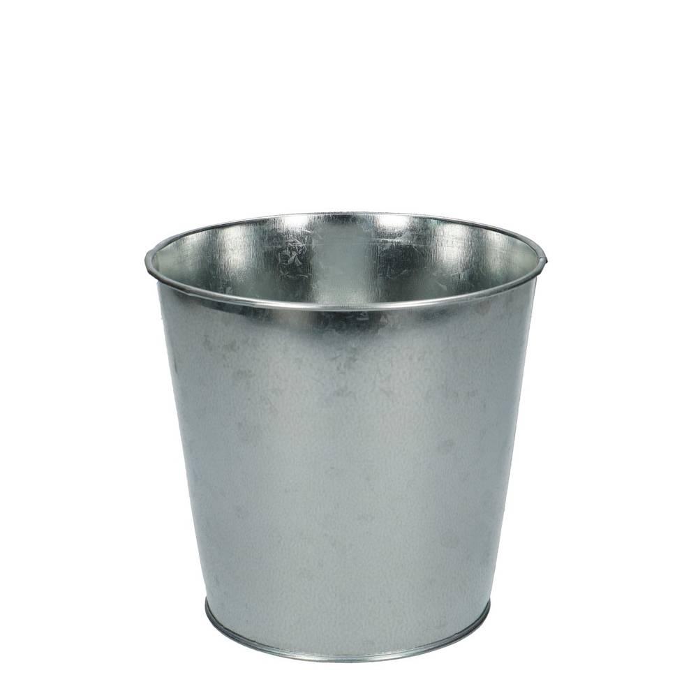 Zink Eimer silber D15cm H12cm