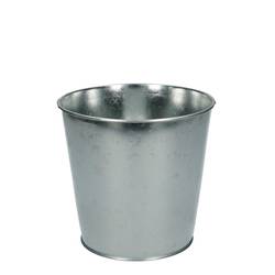 Zink Eimer silber D15cm H12cm