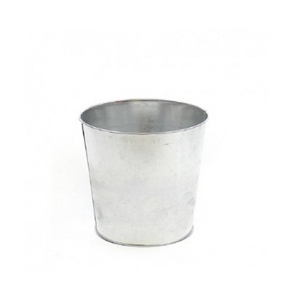 Zink Eimer silber D15cm H12cm