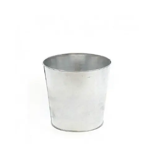 Zink Eimer silber D15cm H12cm
