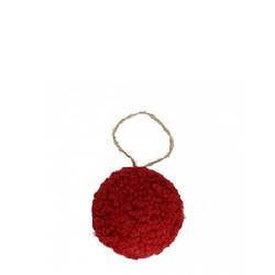 Hänger Weihnachtskugel Teddy bordeaux D07cm