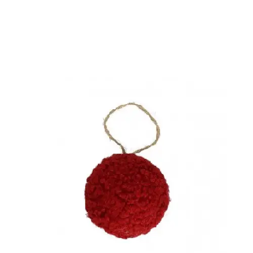 Hänger Weihnachtskugel Teddy bordeaux D07cm