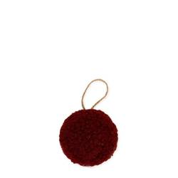 Hänger Weihnachtskugel Teddy bordeaux D07cm