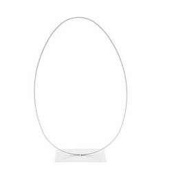 Ostern Deko Ei metall weiss D18cm H48cm