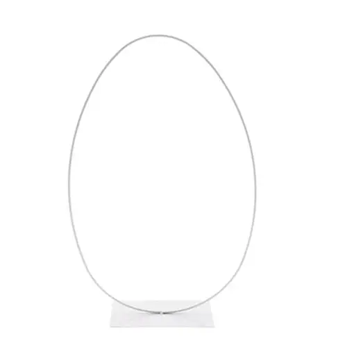 Ostern Deko Ei metall weiss D18cm H48cm