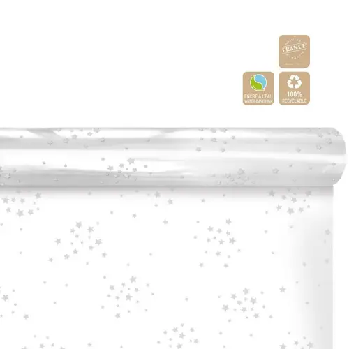 Folie Rolle 70cm 50m Starry Clayrton weiss