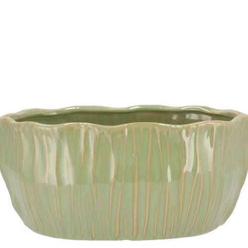 Keramik Schale Lima Oval grün 17x15x12cm