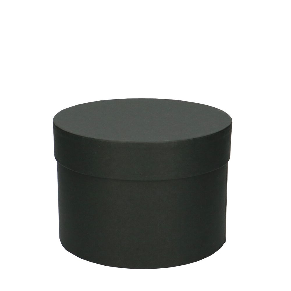 Hatbox Karton schwarz D14cm H10cm