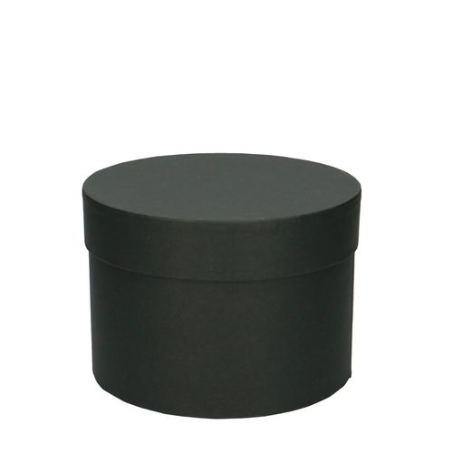 Hatbox Karton schwarz D14cm H10cm