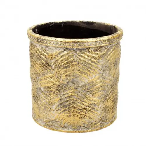 Keramik Swirl gold D19cm H19cm