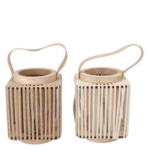 Laterne Cruz Viereck mix creme 11x14x17cm