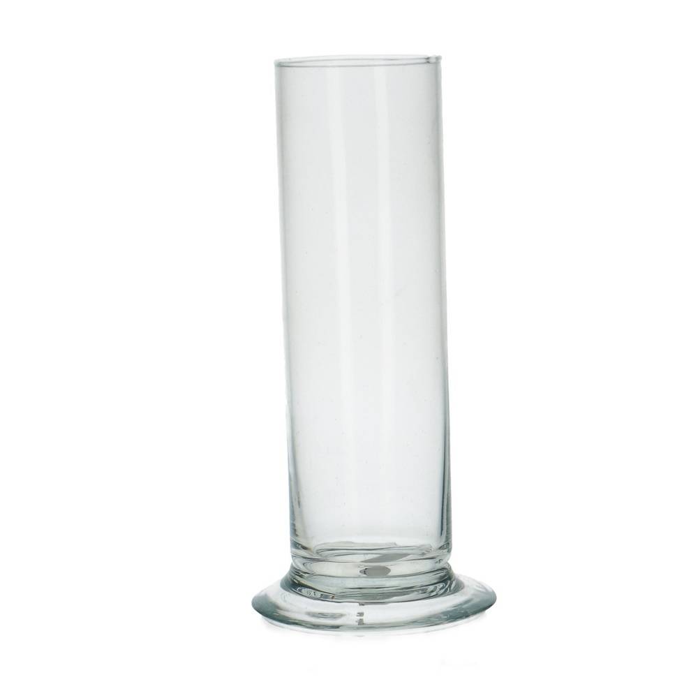 Glas Vase Zylinder auf Fuss D06cm H20cm
