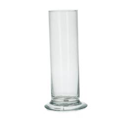Glas Vase Zylinder auf Fuss D06cm H20cm